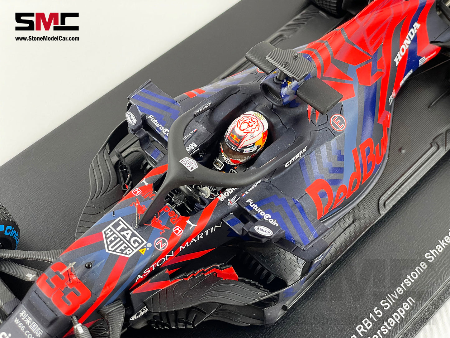 1:18 Spark Red Bull F1 RB15 33 Max Verstappen Silverstone Circuit Shakedown 2019