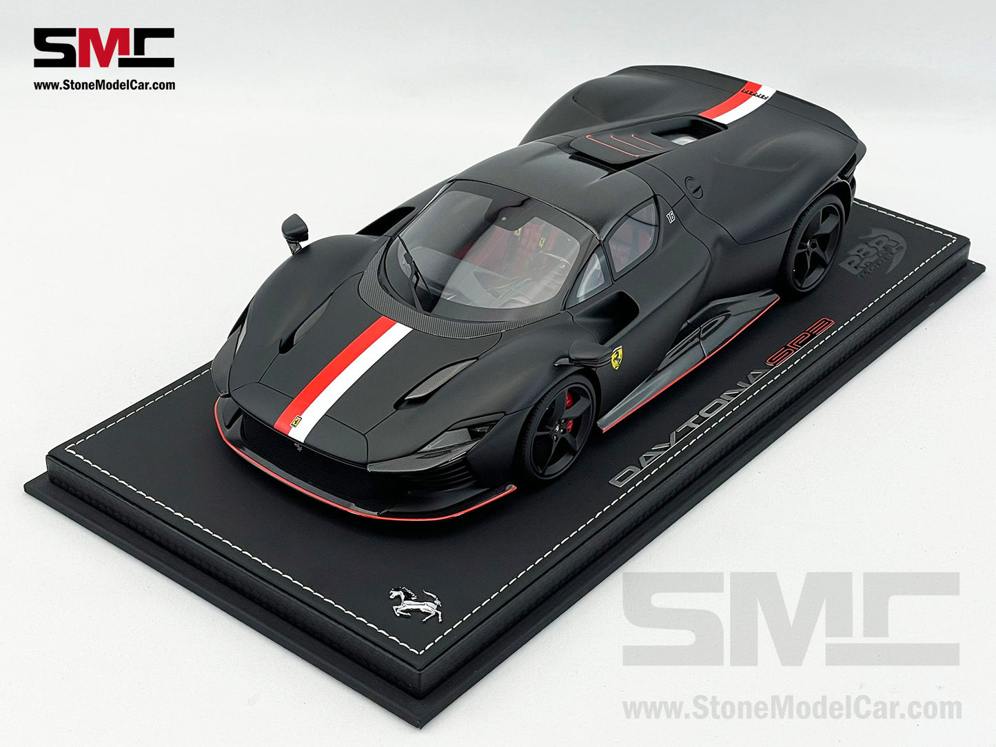 BBR Ferrari Daytona SP3 Serie Icona 2024 Matt Black F1 #16 Charles Leclerc 1:18 Limited 216 pcs