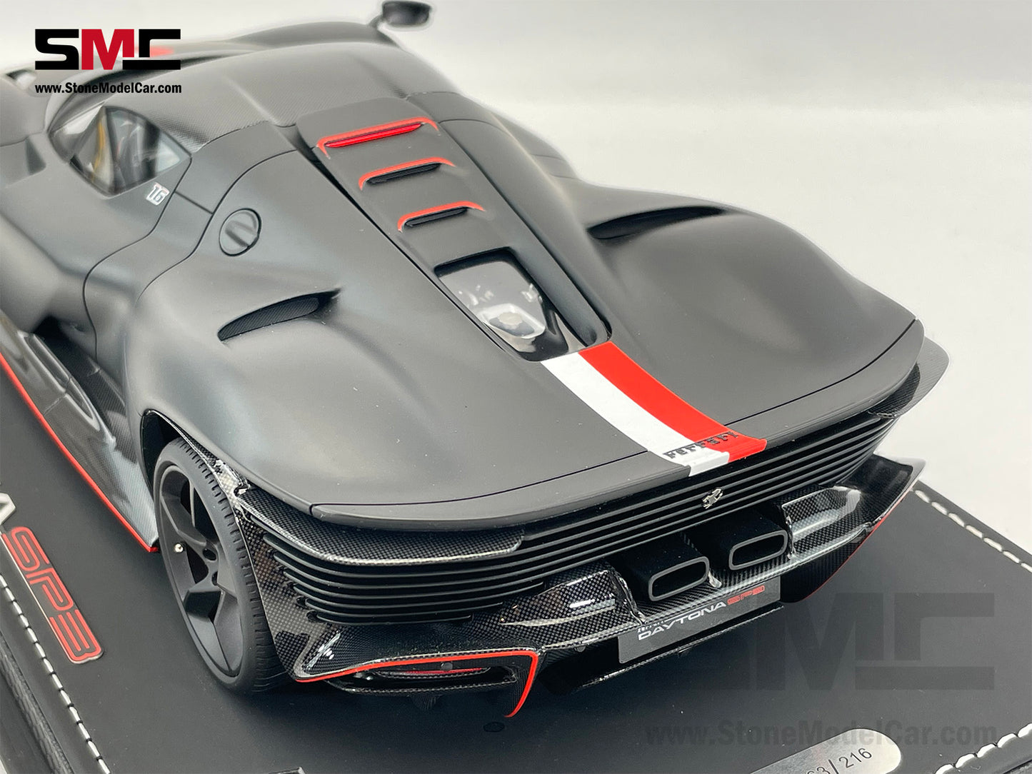 BBR Ferrari Daytona SP3 Serie Icona 2024 Matt Black F1 #16 Charles Leclerc 1:18 Limited 216 pcs