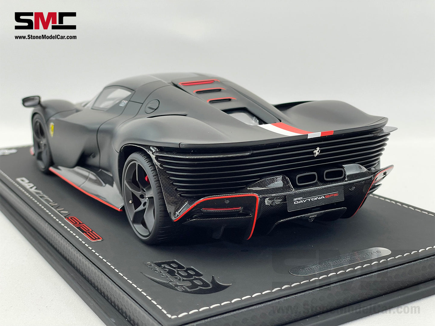 BBR Ferrari Daytona SP3 Serie Icona 2024 Matt Black F1 #16 Charles Leclerc 1:18 Limited 216 pcs