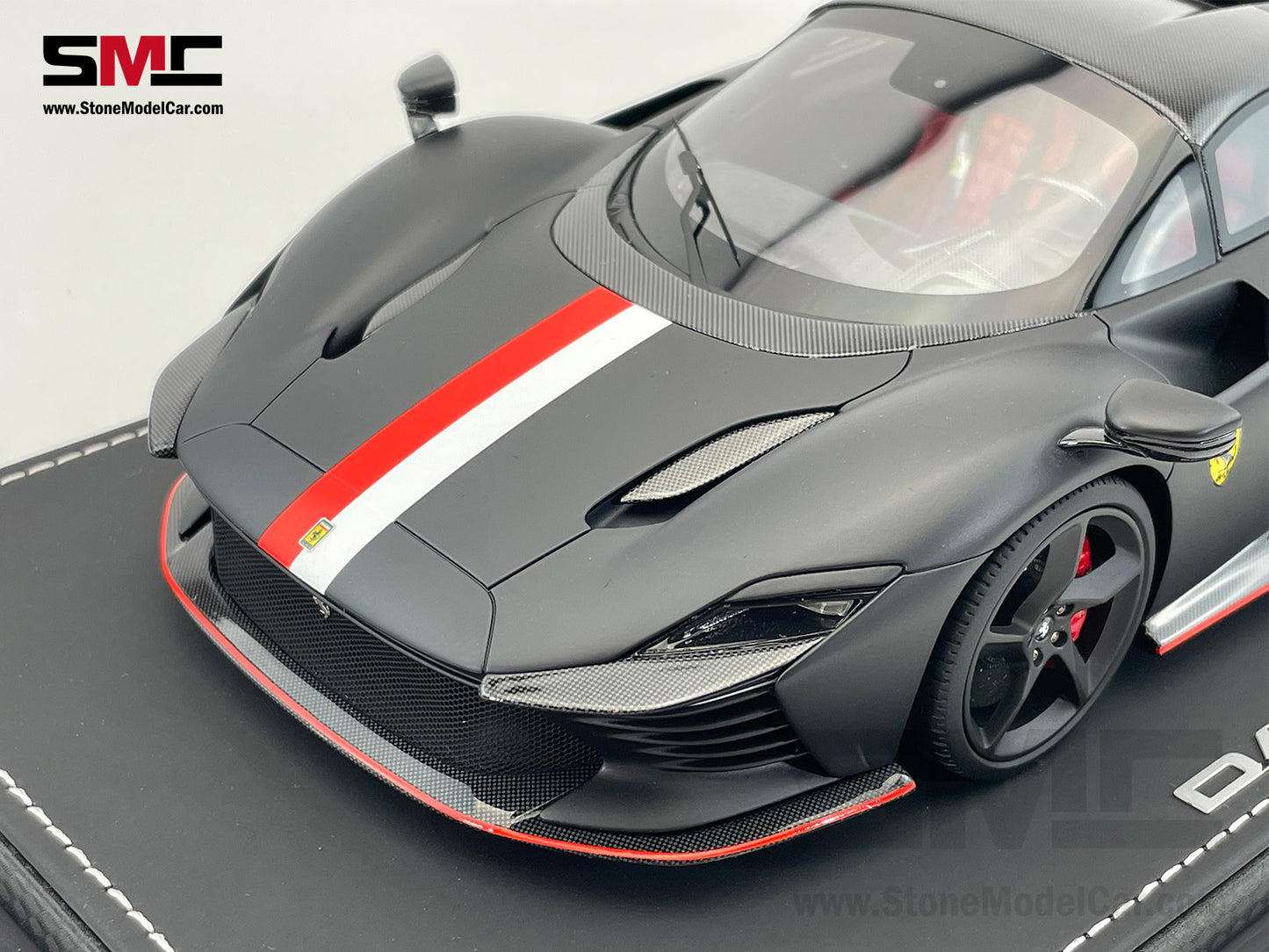 BBR Ferrari Daytona SP3 Serie Icona 2024 Matt Black F1 #16 Charles Leclerc 1:18 Limited 216 pcs