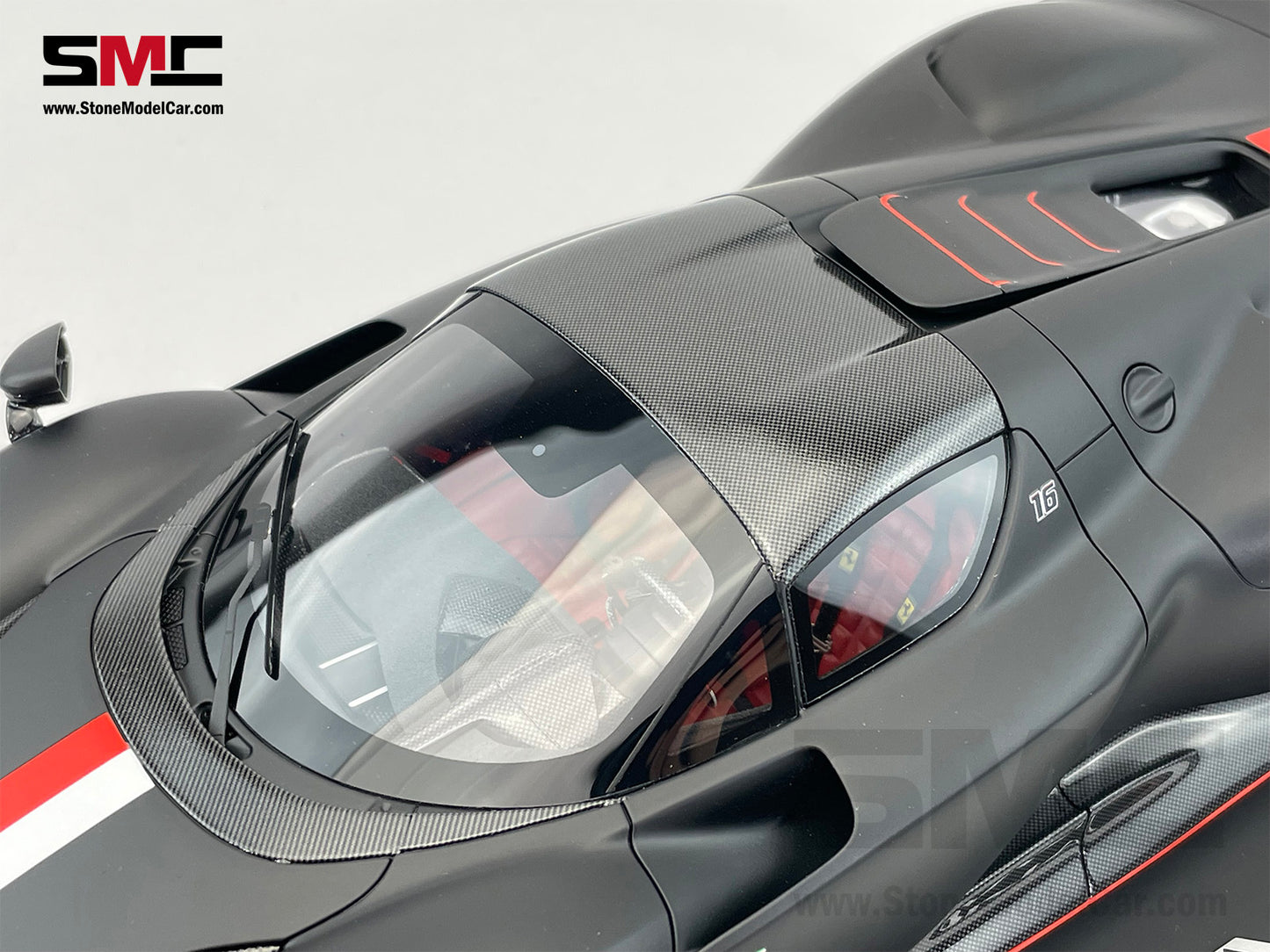 BBR Ferrari Daytona SP3 Serie Icona 2024 Matt Black F1 #16 Charles Leclerc 1:18 Limited 216 pcs