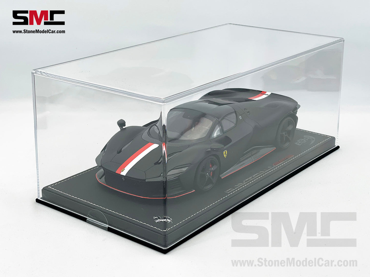 BBR Ferrari Daytona SP3 Serie Icona 2024 Matt Black F1 #16 Charles Leclerc 1:18 Limited 216 pcs