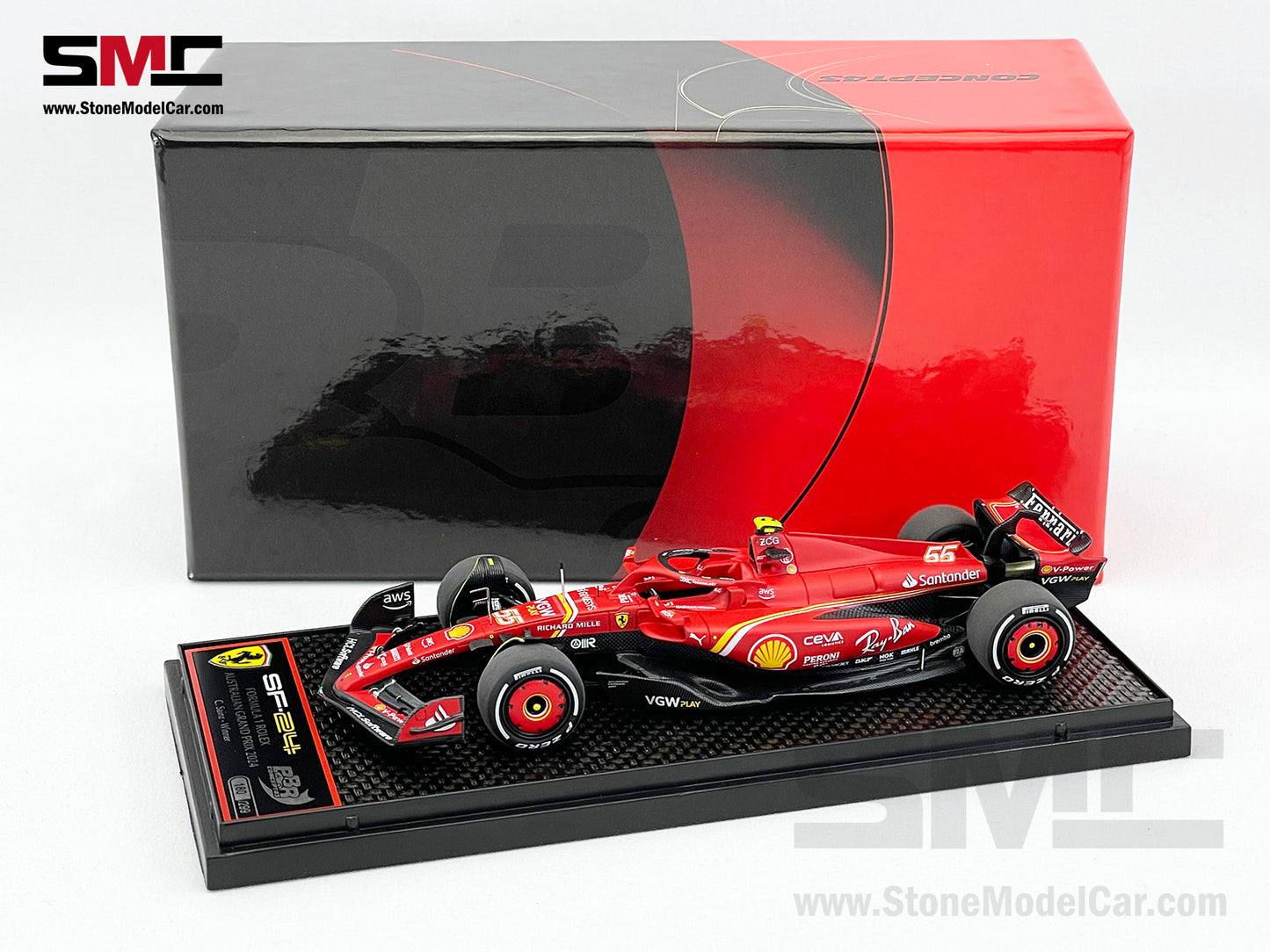 Ferrari F1 SF-24 #55 Carlos Sainz Australia GP Winner 2024 BBR 1:43 BBRC295B