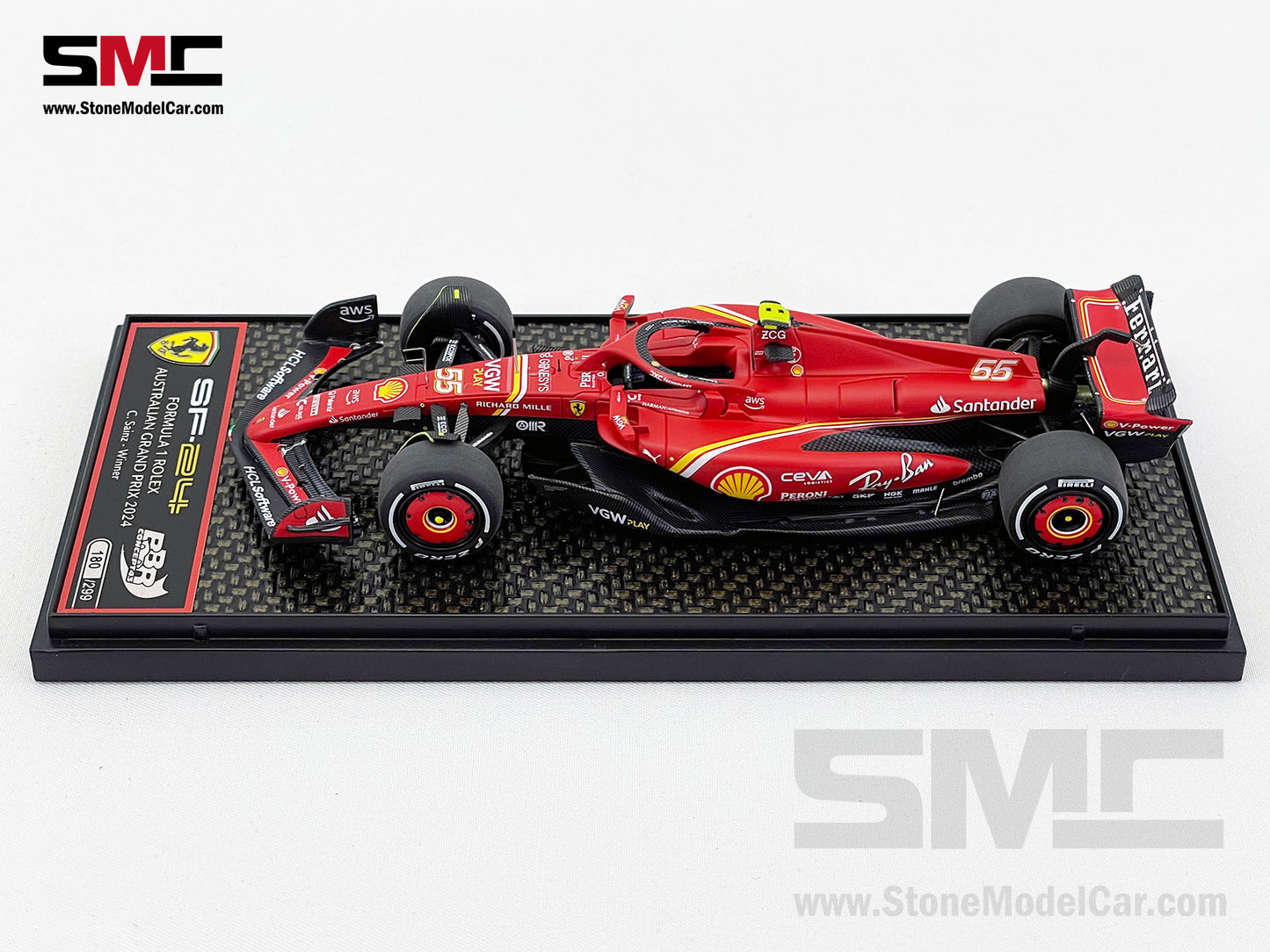 Ferrari F1 SF-24 #55 Carlos Sainz Australia GP Winner 2024 BBR 1:43 BBRC295B