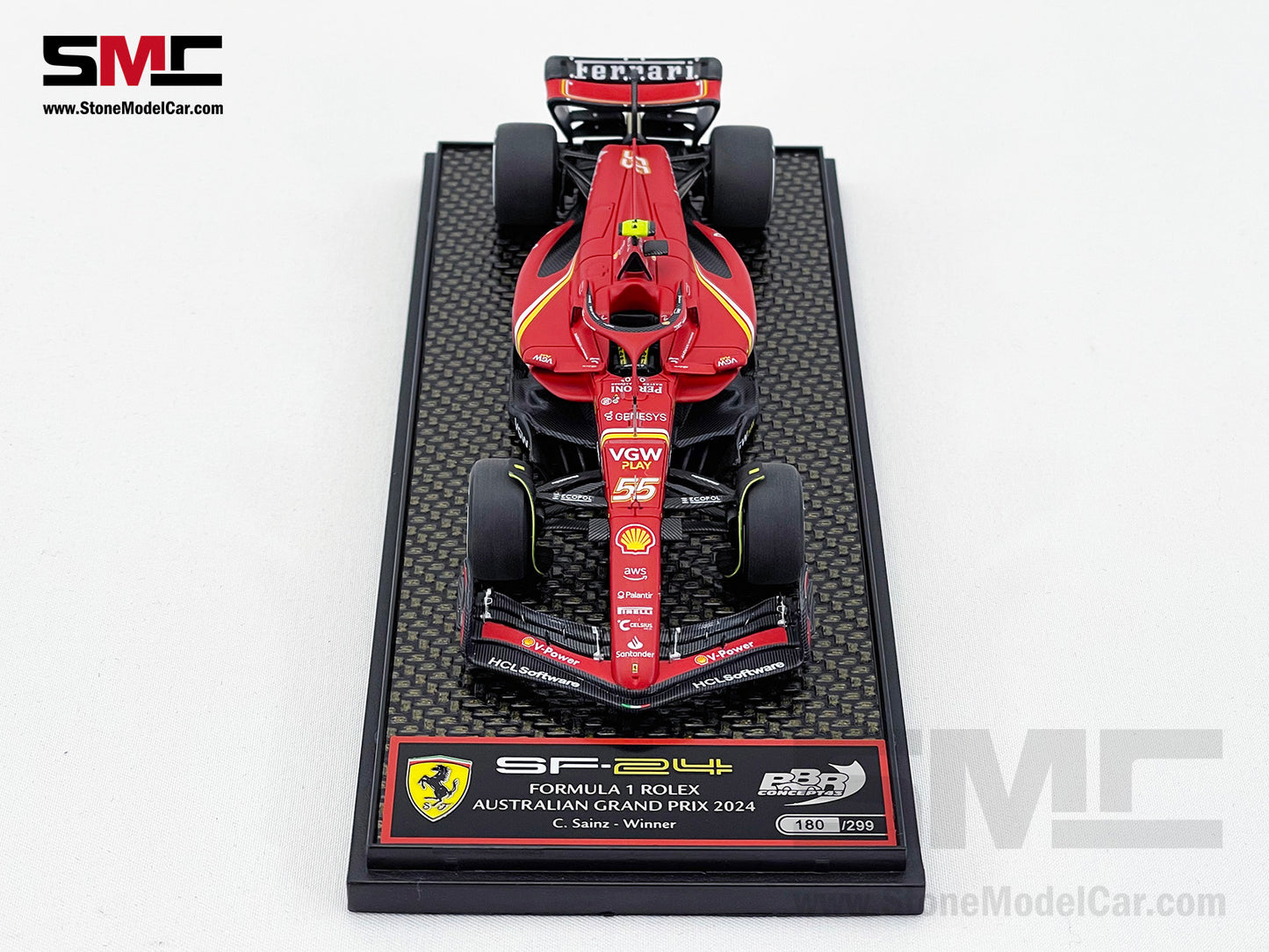 Ferrari F1 SF-24 #55 Carlos Sainz Australia GP Winner 2024 BBR 1:43 BBRC295B