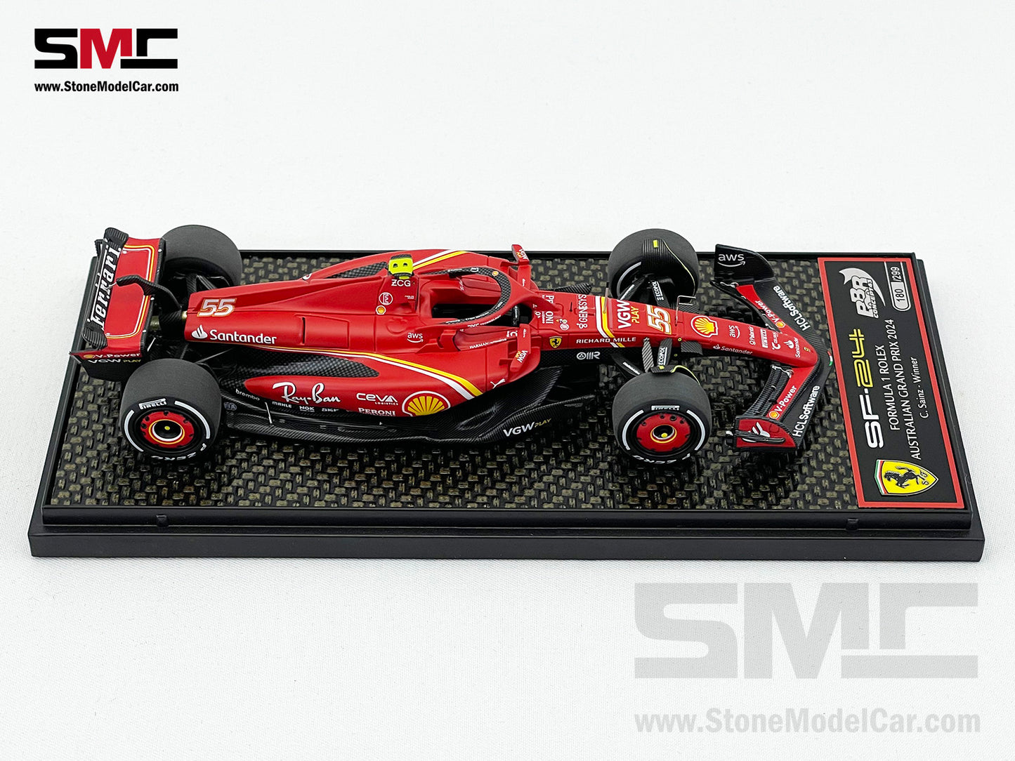 Ferrari F1 SF-24 #55 Carlos Sainz Australia GP Winner 2024 BBR 1:43 BBRC295B