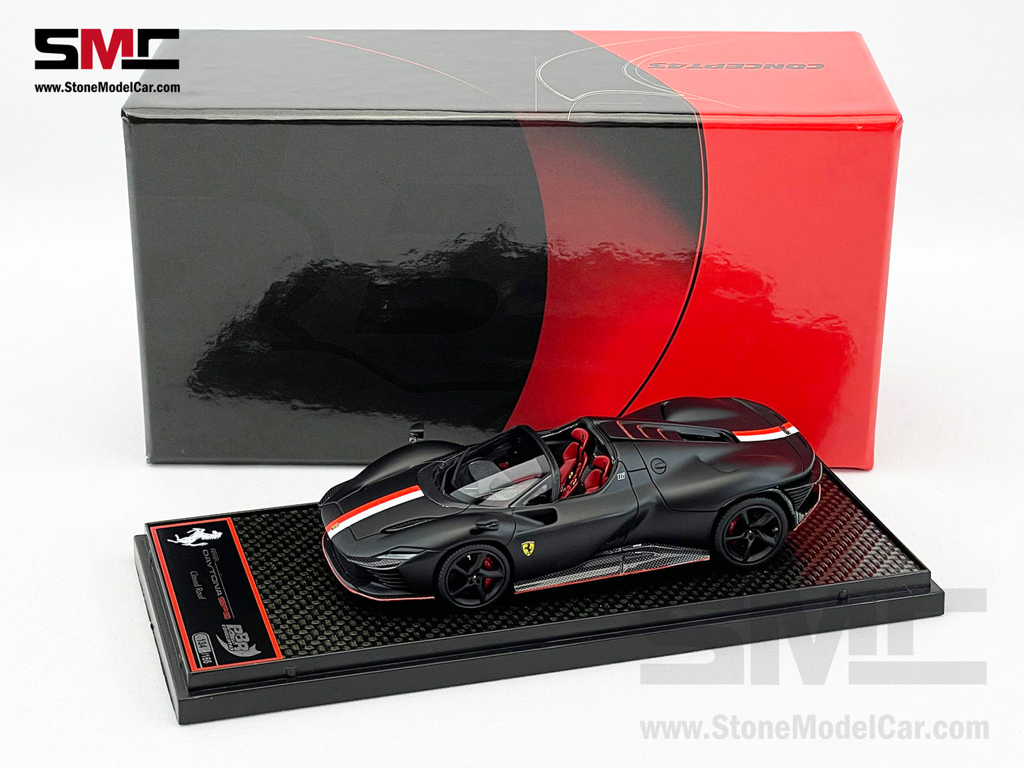 BBR Ferrari Daytona SP3 Serie Icona 2024 Matt Black F1 #16 Charles Leclerc 1:43 Limited 166 pcs