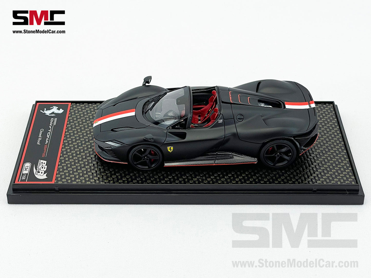 BBR Ferrari Daytona SP3 Serie Icona 2024 Matt Black F1 #16 Charles Leclerc 1:43 Limited 166 pcs