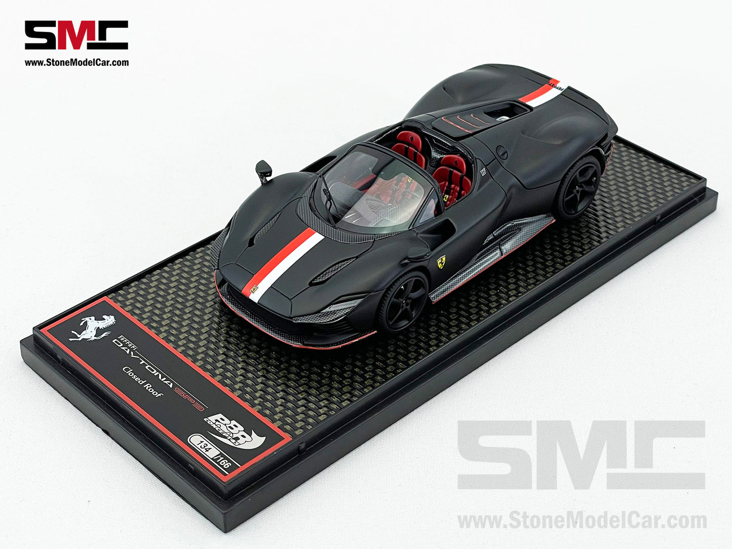 BBR Ferrari Daytona SP3 Serie Icona 2024 Matt Black F1 #16 Charles Leclerc 1:43 Limited 166 pcs