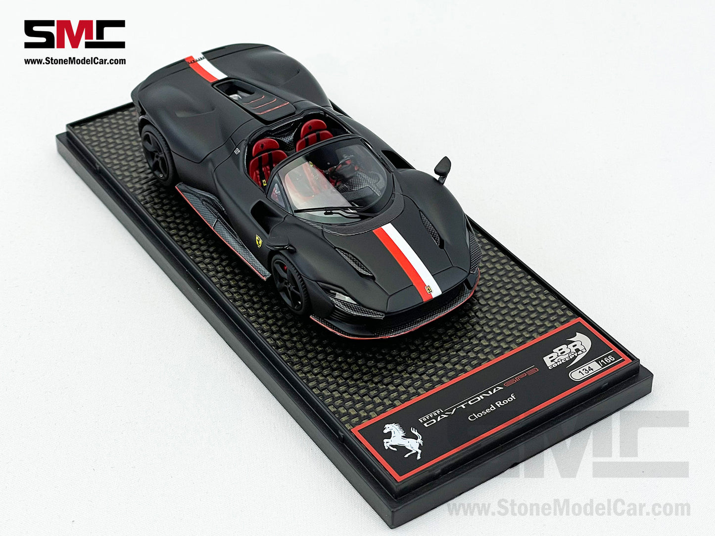 BBR Ferrari Daytona SP3 Serie Icona 2024 Matt Black F1 #16 Charles Leclerc 1:43 Limited 166 pcs
