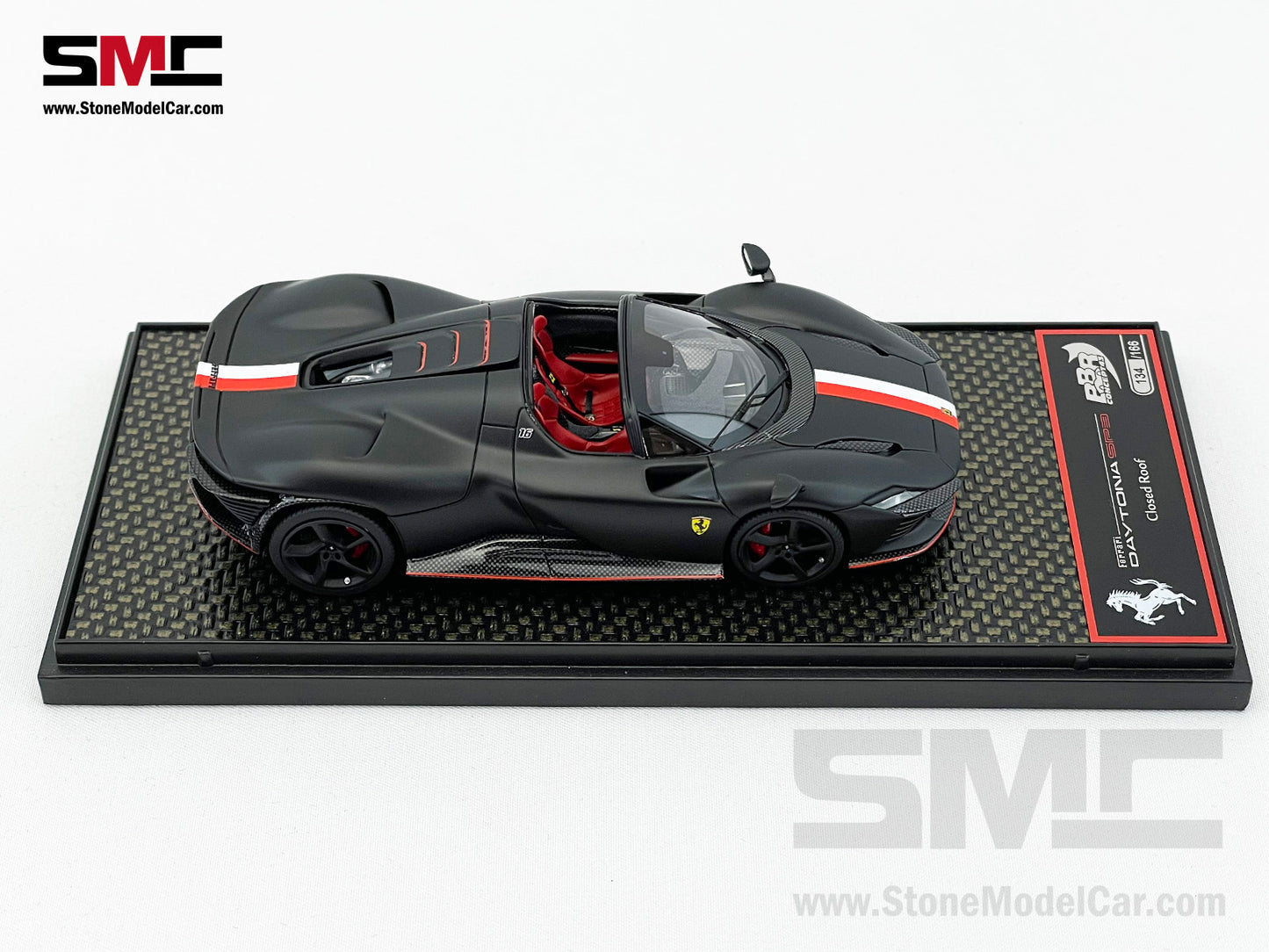 BBR Ferrari Daytona SP3 Serie Icona 2024 Matt Black F1 #16 Charles Leclerc 1:43 Limited 166 pcs