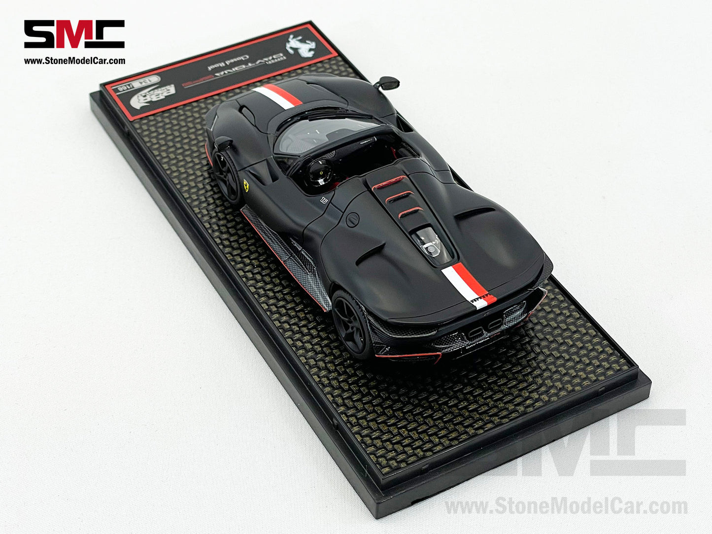 BBR Ferrari Daytona SP3 Serie Icona 2024 Matt Black F1 #16 Charles Leclerc 1:43 Limited 166 pcs