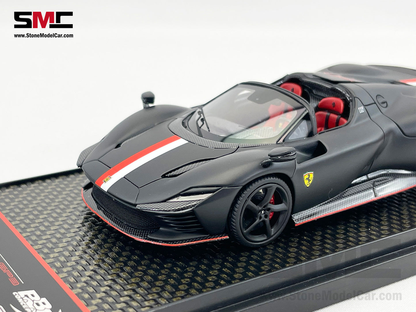 BBR Ferrari Daytona SP3 Serie Icona 2024 Matt Black F1 #16 Charles Leclerc 1:43 Limited 166 pcs