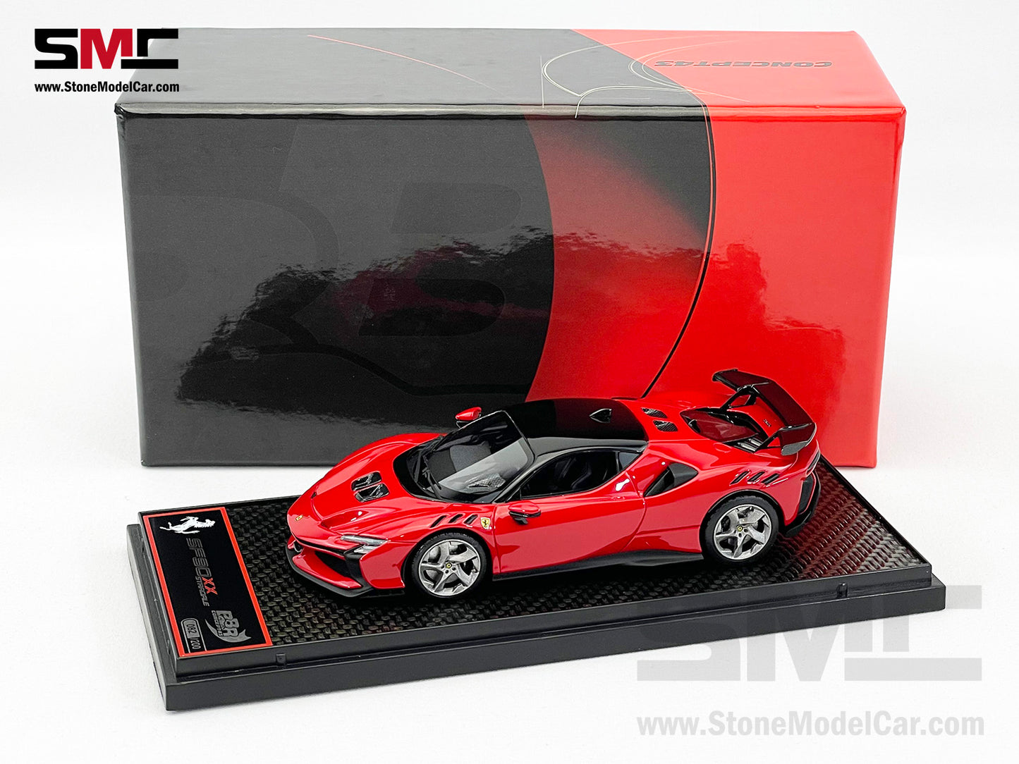 BBR 1:43 Ferrari SF90 XX Stradale 2023 - Rosso Corsa 322 Red BBRC285C