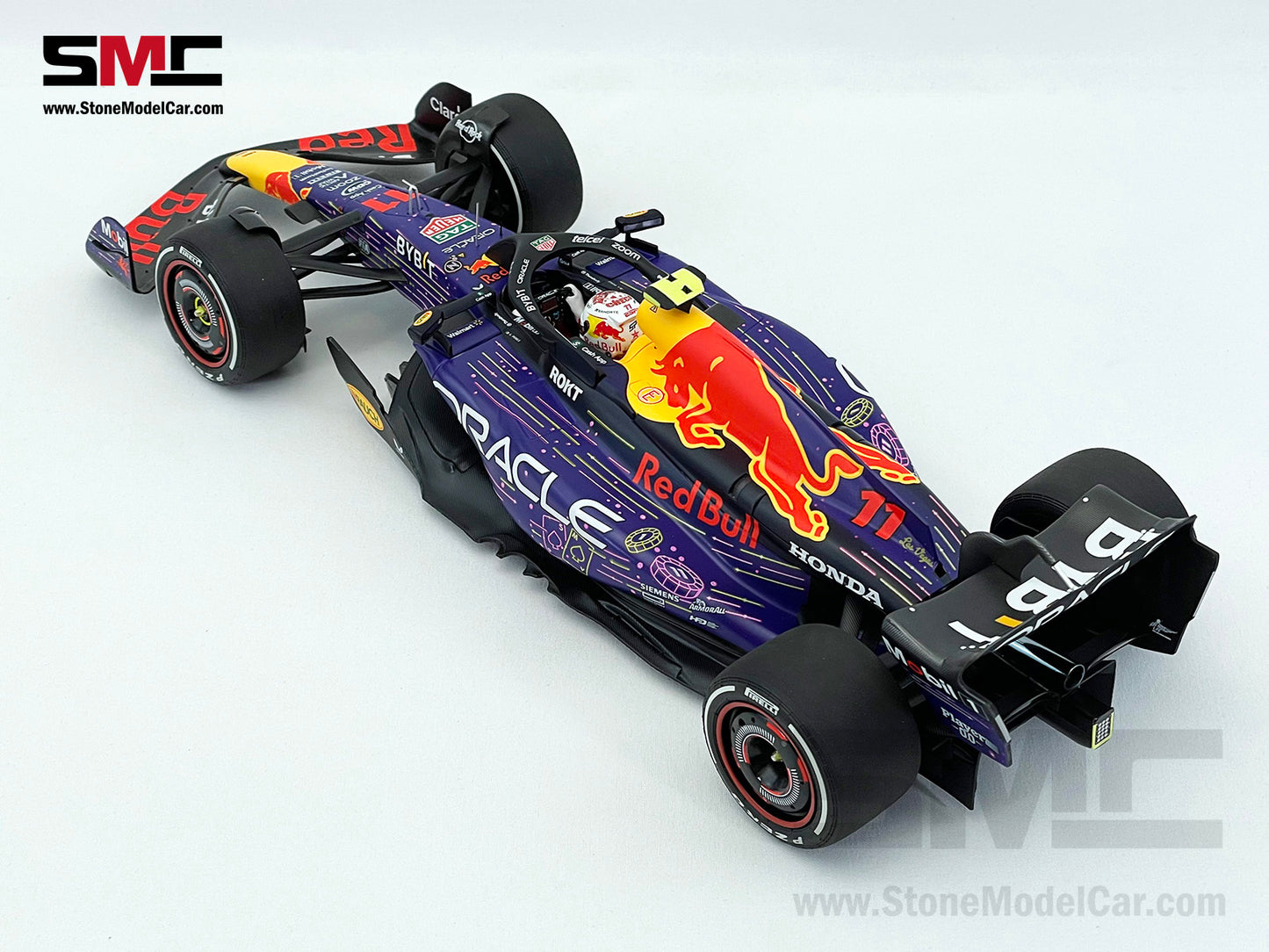 Red Bull F1 RB19 #11 Sergio Perez US Las Vegas GP Podium 2023 Special Livery 1:18 MINICHAMPS