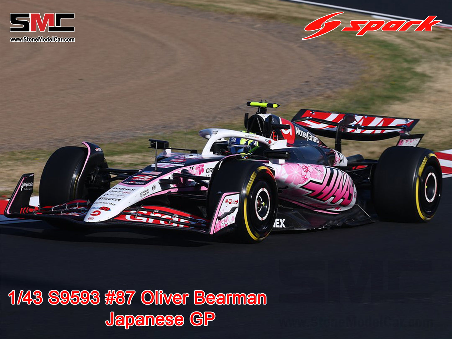 Haas F1 Team VF-25 #87 Oliver Bearman Japanese GP 2025 Special Livery 1:43 Spark S9593