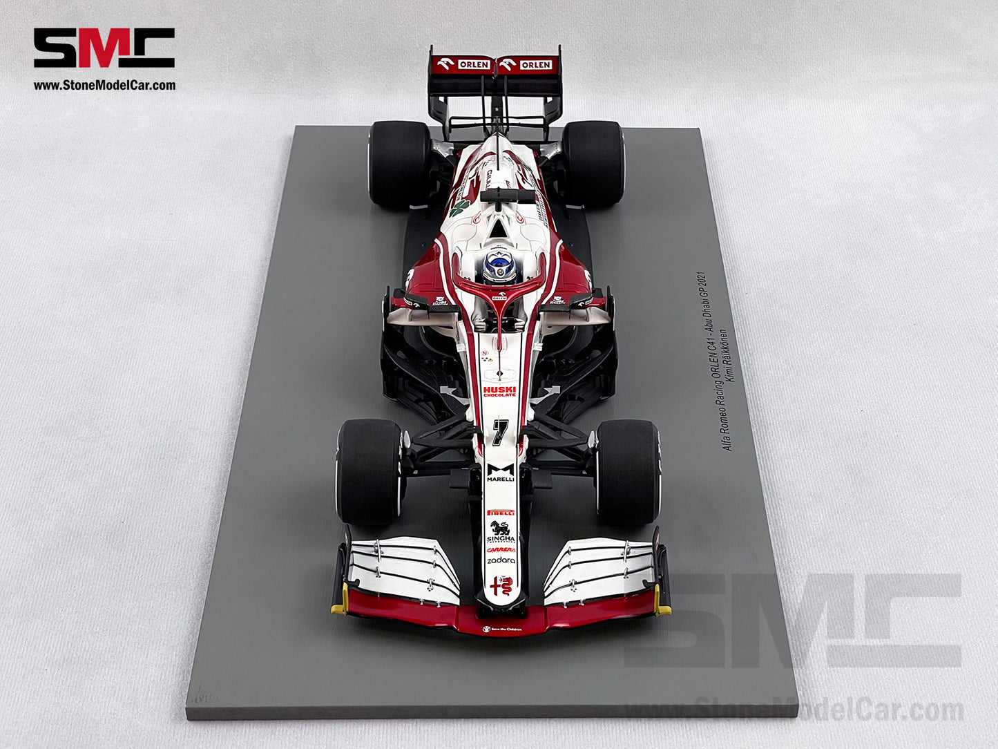 Spark 1:18 F1 Alfa Romeo Saubar C41 #7 Kimi Raikkonen Abu Dhabi GP 2021 Last Race