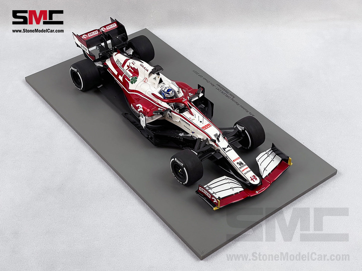 Spark 1:18 F1 Alfa Romeo Saubar C41 #7 Kimi Raikkonen Abu Dhabi GP 2021 Last Race