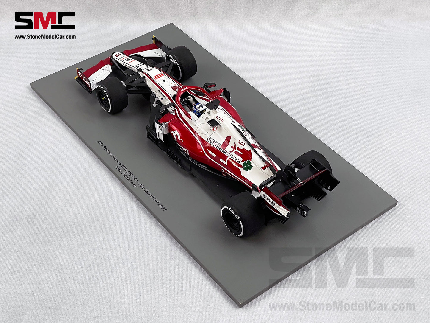 Spark 1:18 F1 Alfa Romeo Saubar C41 #7 Kimi Raikkonen Abu Dhabi GP 2021 Last Race