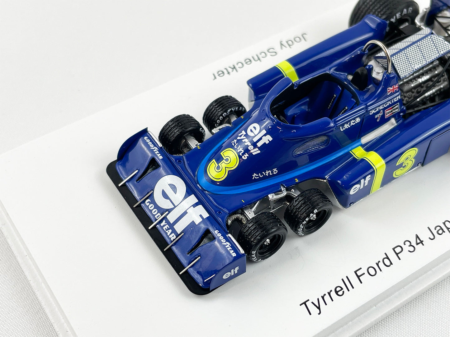 Tyrrell F1 P34 #3 Jody Scheckter Japan GP 1976 1:43 Spark 6 Wheels with Figure