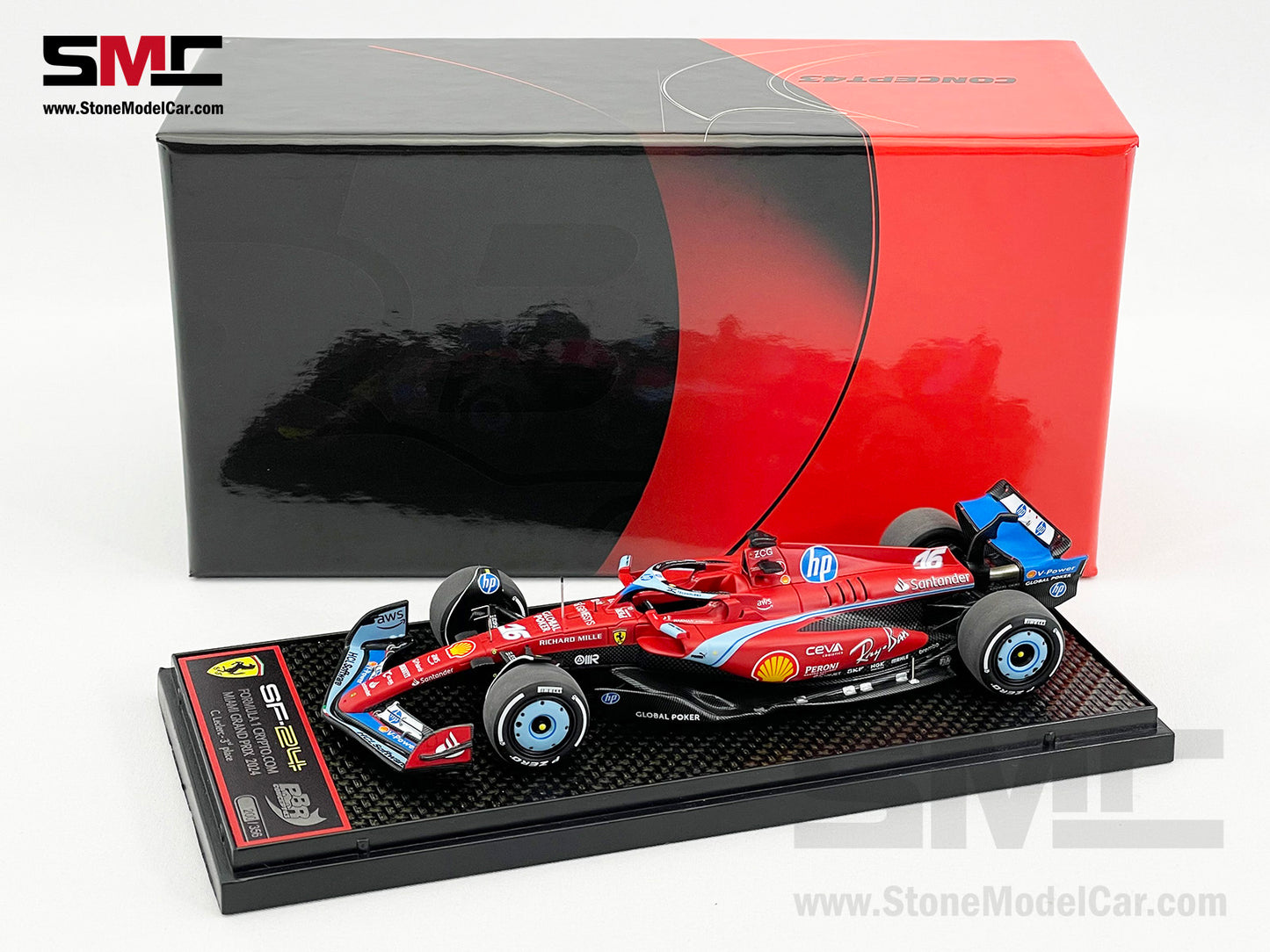 Ferrari F1 SF-24 #16 Charles Leclerc USA Miami GP 2024 BBR 1:43 BBRC301A