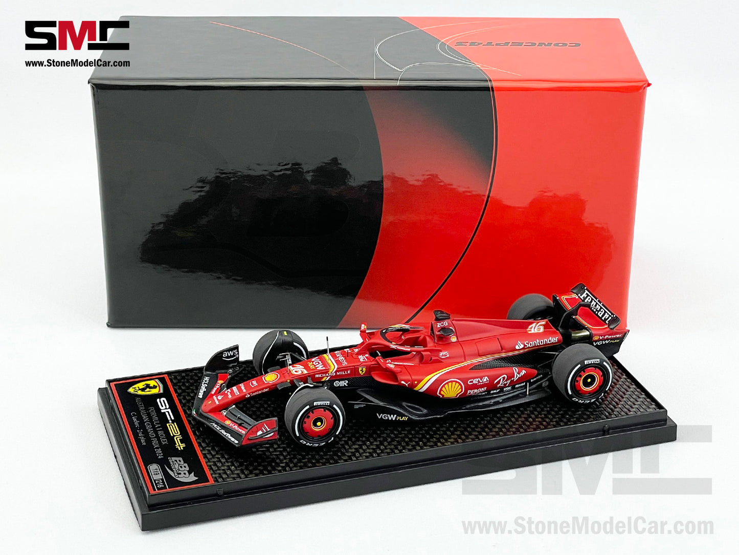 Ferrari F1 SF-24 #16 Charles Leclerc Australia GP 2024 BBR 1:43 BBRC295A
