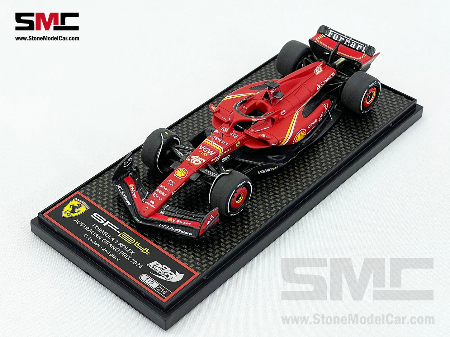 Ferrari F1 SF-24 #16 Charles Leclerc Australia GP 2024 BBR 1:43 BBRC295A