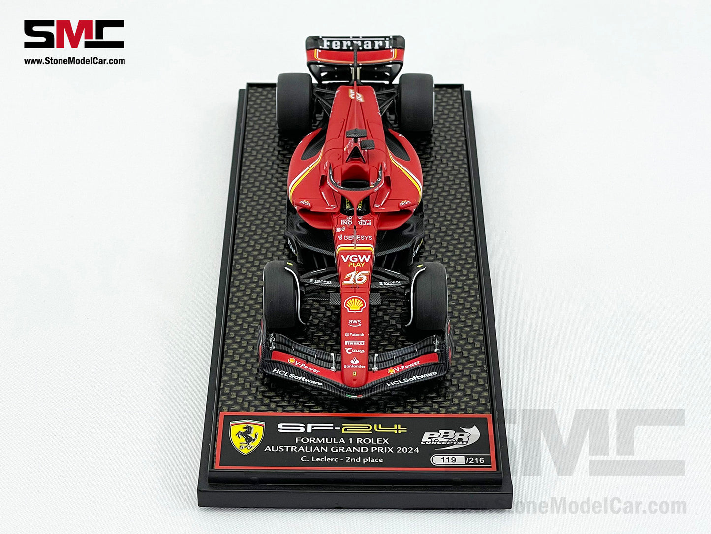 Ferrari F1 SF-24 #16 Charles Leclerc Australia GP 2024 BBR 1:43 BBRC295A