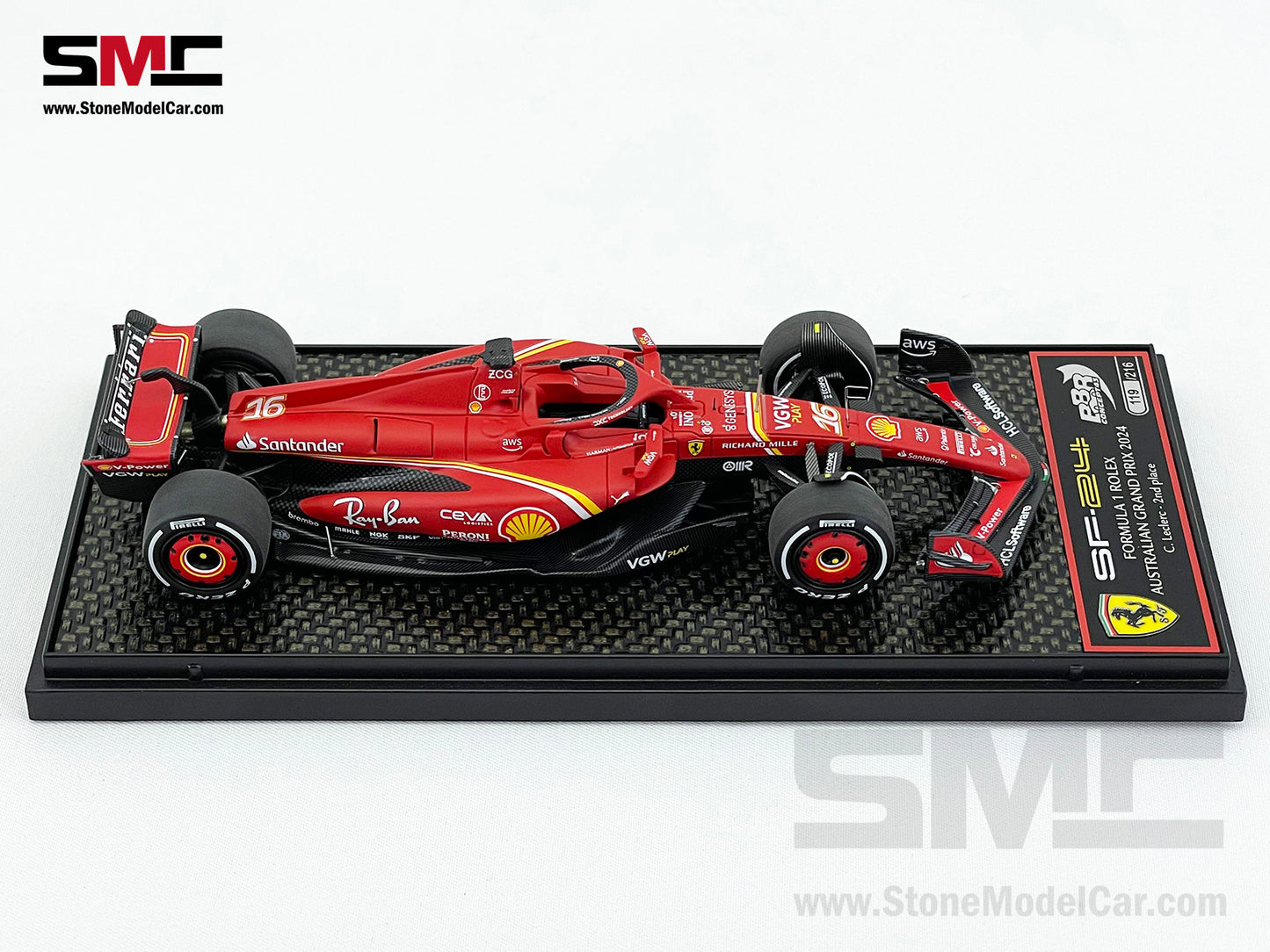 Ferrari F1 SF-24 #16 Charles Leclerc Australia GP 2024 BBR 1:43 BBRC295A
