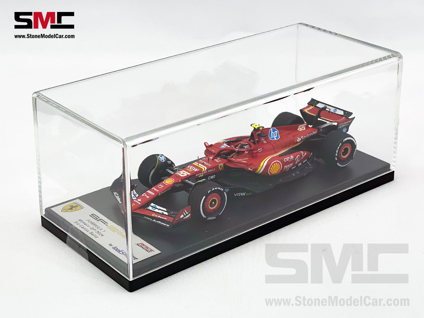 Ferrari F1 SF-24 #55 Carlos Sainz 3rd Monaco GP Podium 2024 Looksmart 1:43 LSF1064