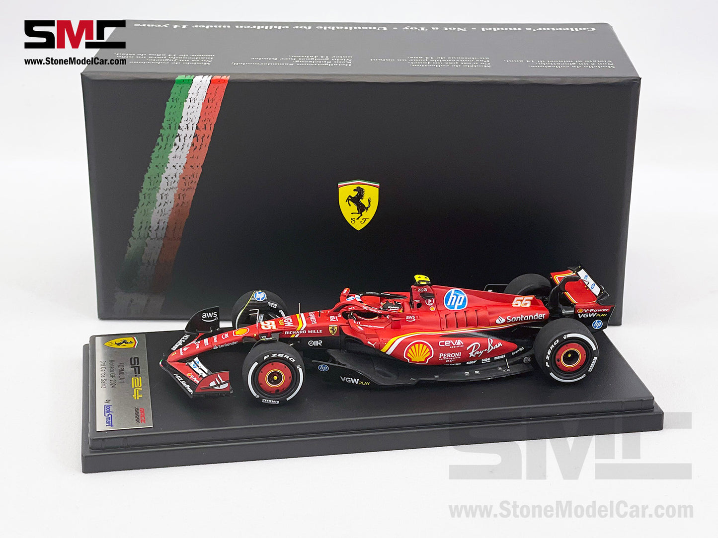 Ferrari F1 SF-24 #55 Carlos Sainz 3rd Monaco GP Podium 2024 Looksmart 1:43 LSF1064