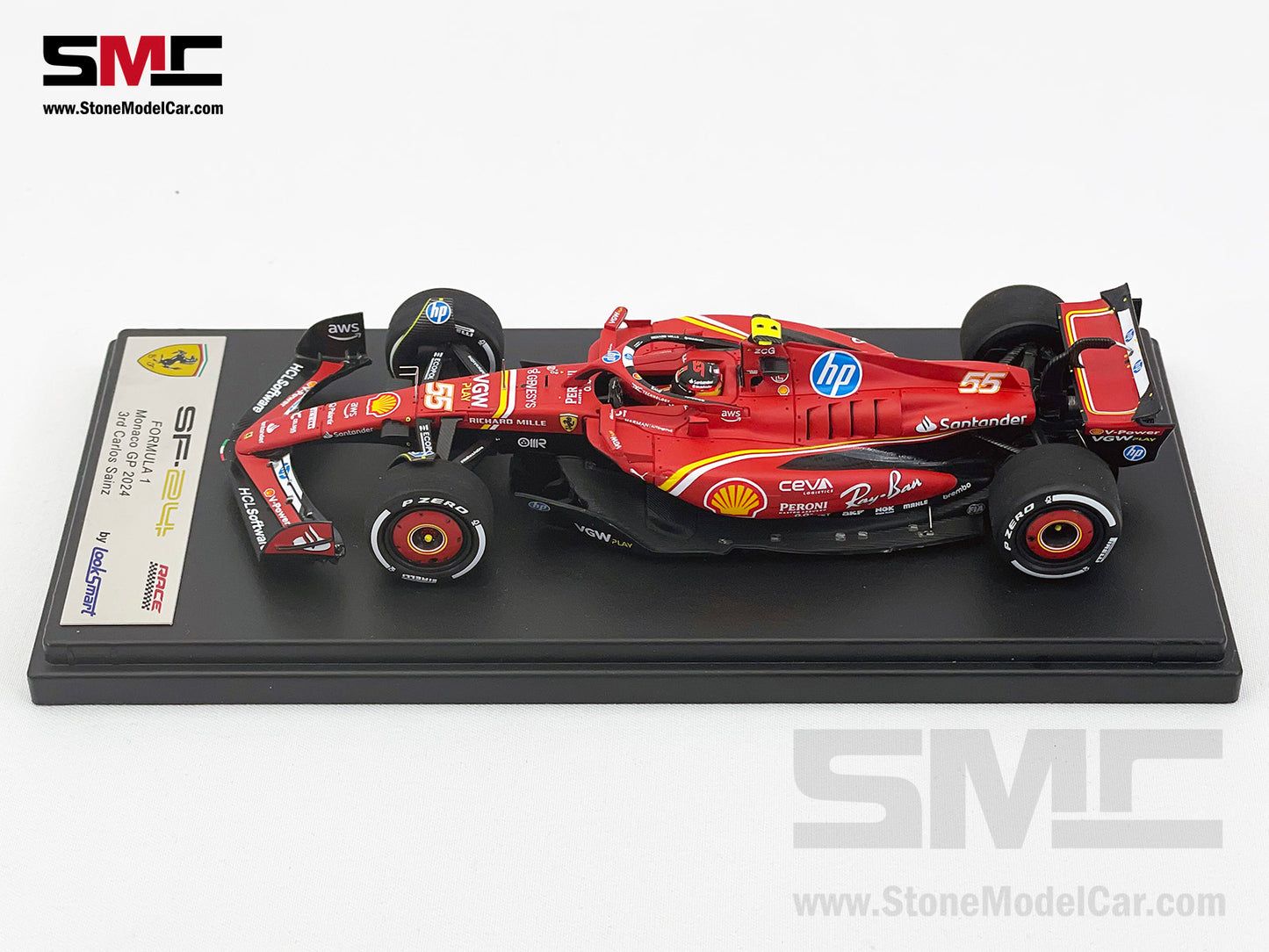 Ferrari F1 SF-24 #55 Carlos Sainz 3rd Monaco GP Podium 2024 Looksmart 1:43 LSF1064