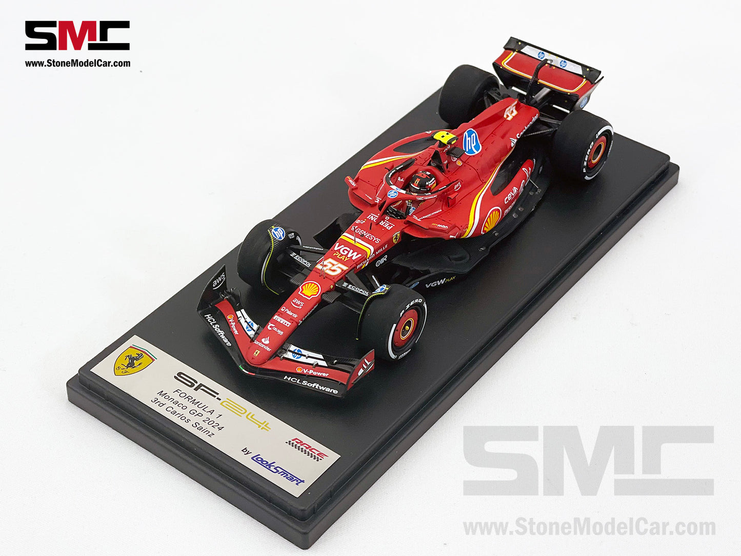 Ferrari F1 SF-24 #55 Carlos Sainz 3rd Monaco GP Podium 2024 Looksmart 1:43 LSF1064