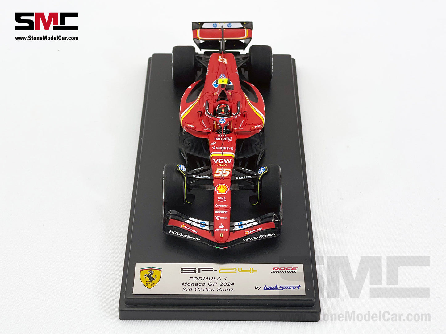 Ferrari F1 SF-24 #55 Carlos Sainz 3rd Monaco GP Podium 2024 Looksmart 1:43 LSF1064