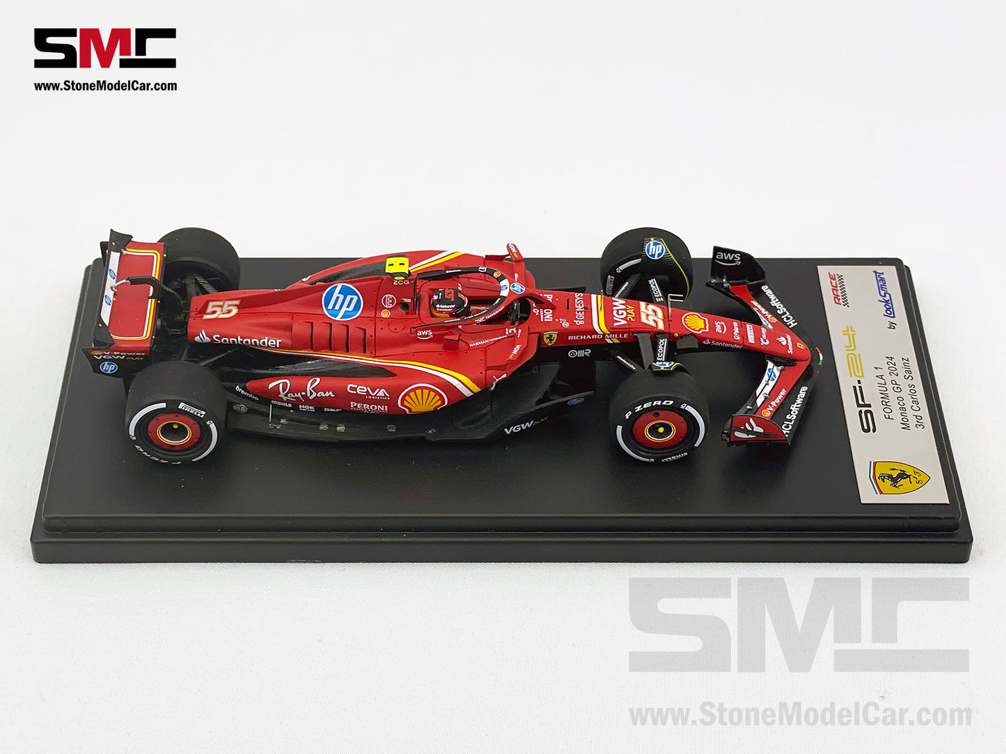 Ferrari F1 SF-24 #55 Carlos Sainz 3rd Monaco GP Podium 2024 Looksmart 1:43 LSF1064