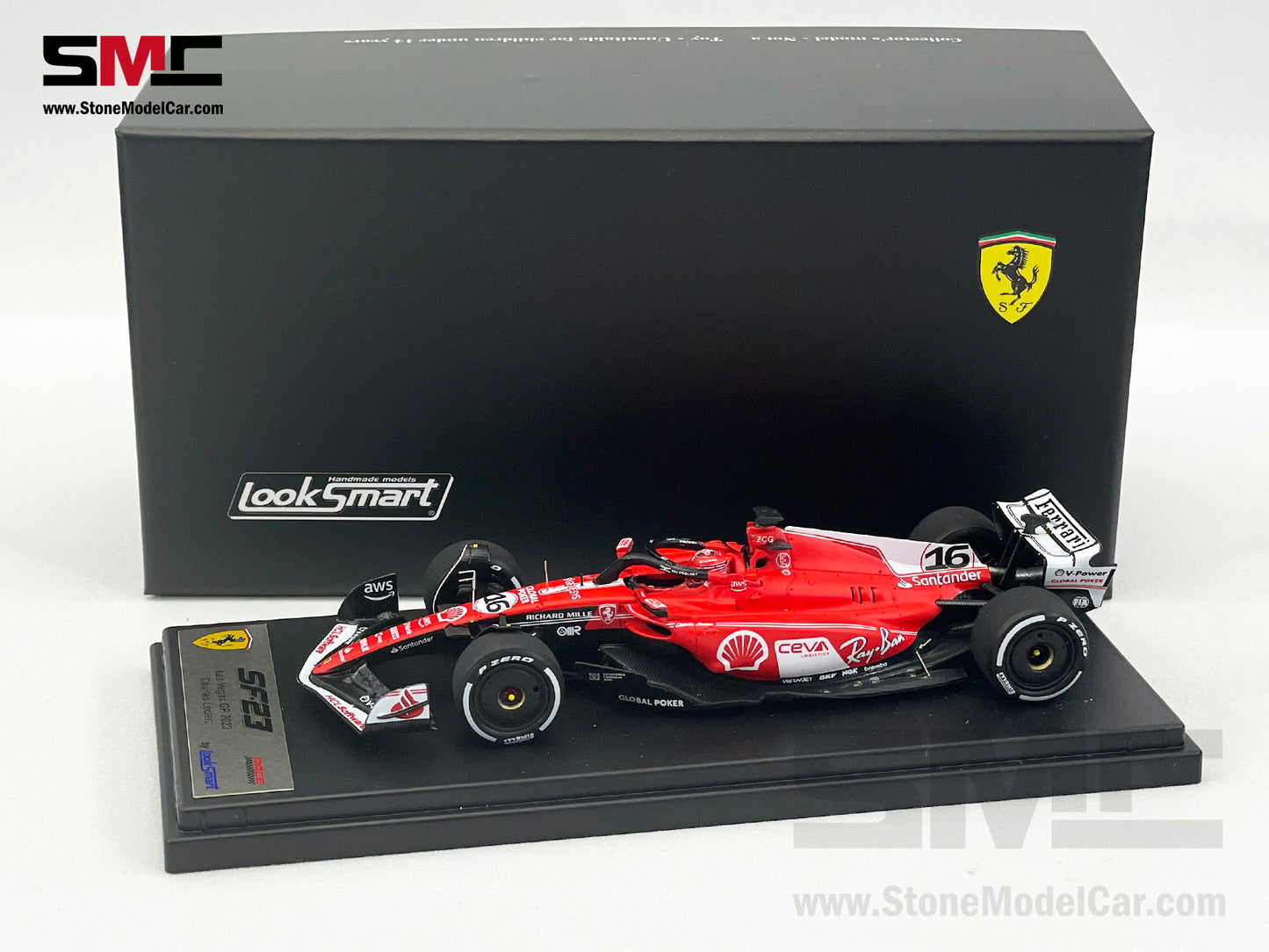 Ferrari F1 SF-23 #16 Charles Leclerc Las Vegas GP Pole 2023 Looksmart 1:43 LSF1049