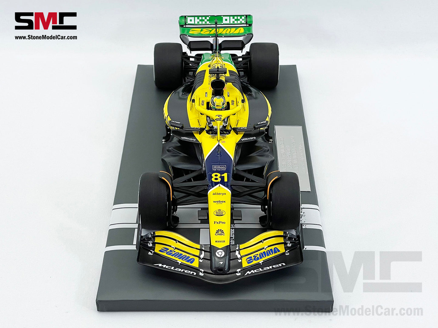 McLaren F1 MCL38 #81 Oscar Piastri 2nd Monaco GP 2024 Special Livery 1:18 MINICHAMPS