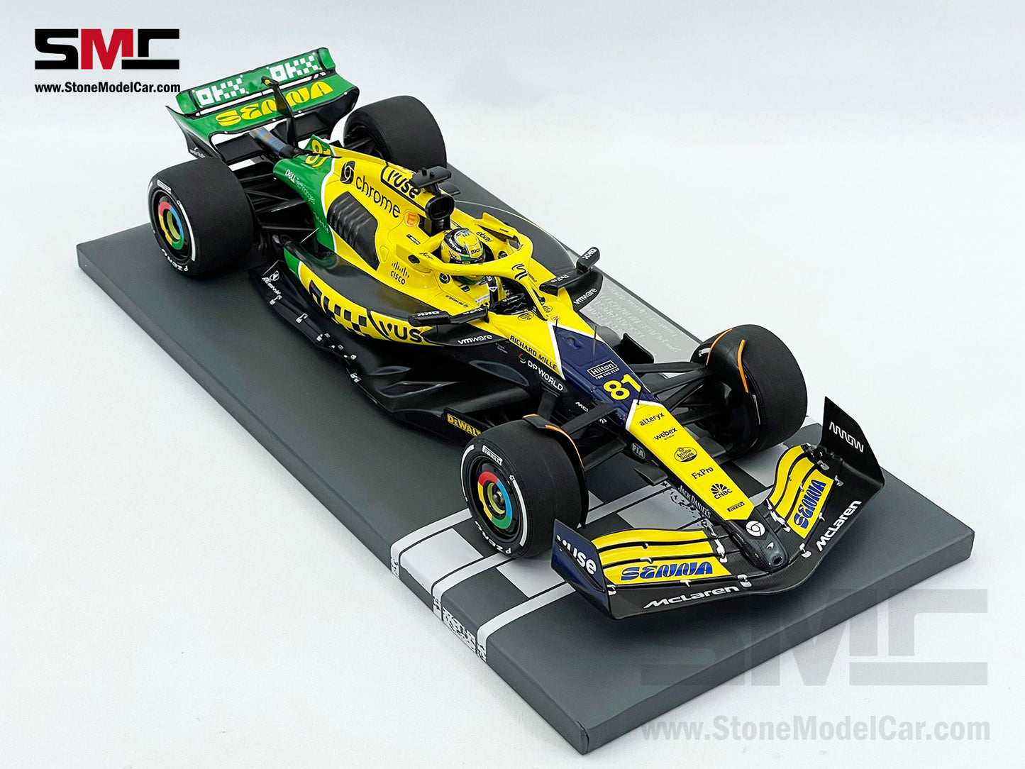 McLaren F1 MCL38 #81 Oscar Piastri 2nd Monaco GP 2024 Special Livery 1:18 MINICHAMPS