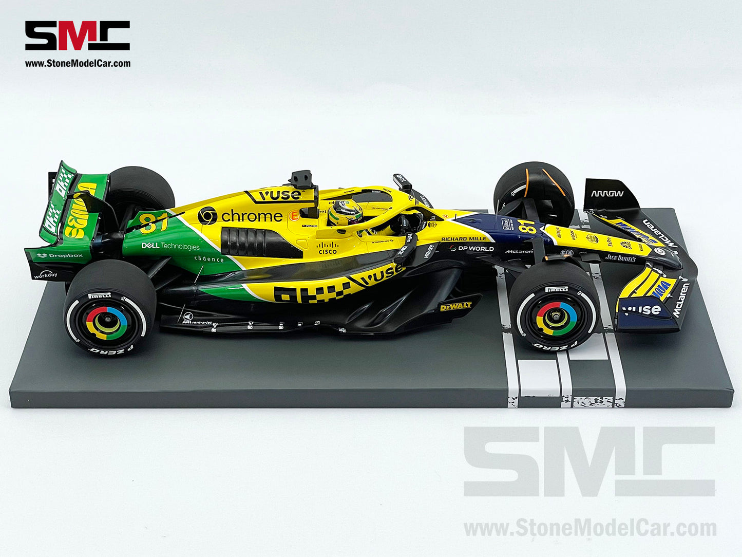 McLaren F1 MCL38 #81 Oscar Piastri 2nd Monaco GP 2024 Special Livery 1:18 MINICHAMPS