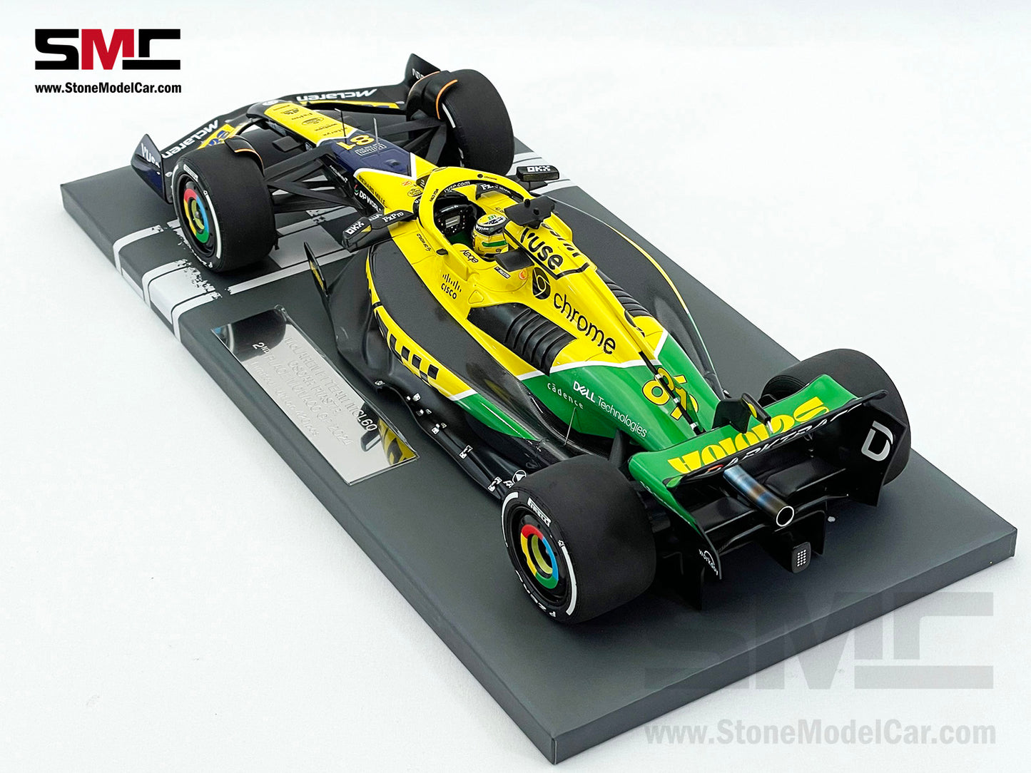 McLaren F1 MCL38 #81 Oscar Piastri 2nd Monaco GP 2024 Special Livery 1:18 MINICHAMPS