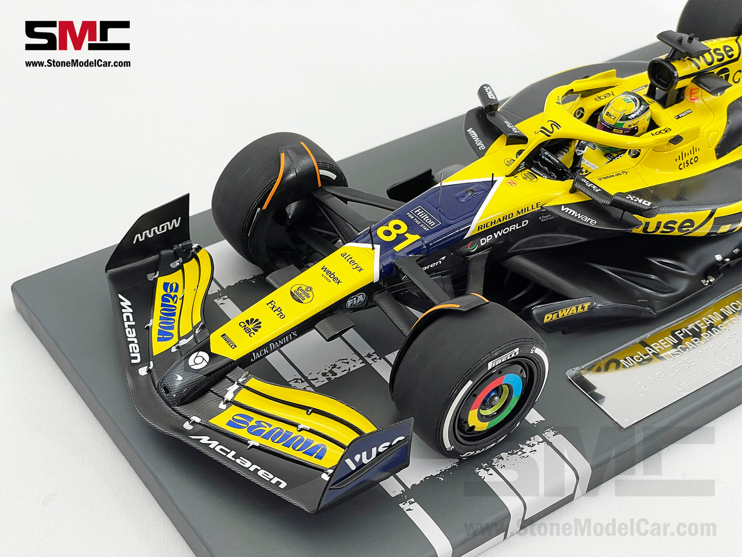 McLaren F1 MCL38 #81 Oscar Piastri 2nd Monaco GP 2024 Special Livery 1:18 MINICHAMPS