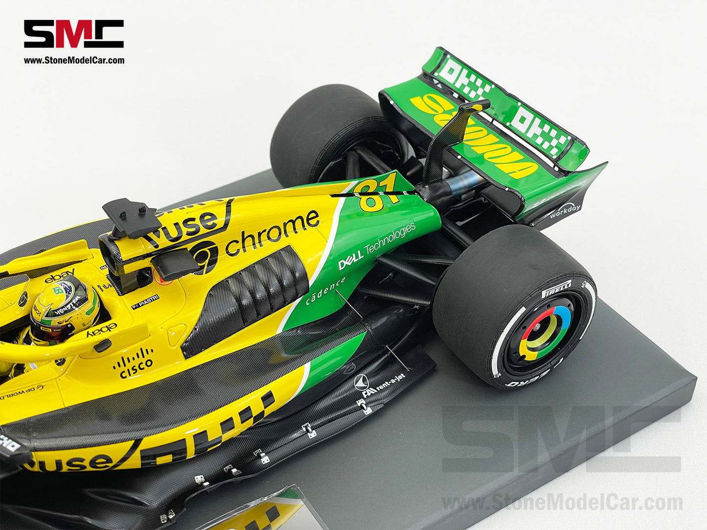 McLaren F1 MCL38 #81 Oscar Piastri 2nd Monaco GP 2024 Special Livery 1:18 MINICHAMPS