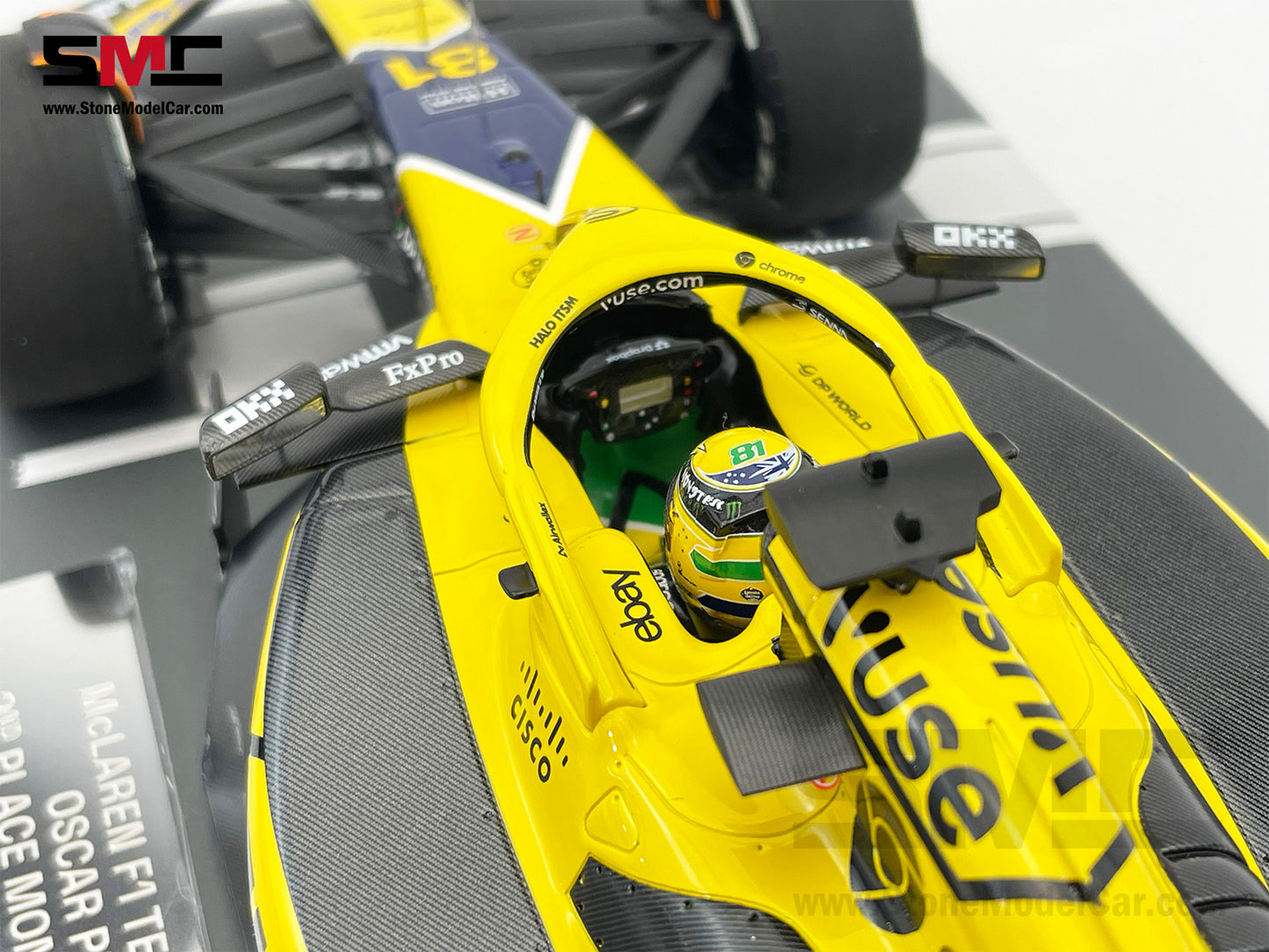 McLaren F1 MCL38 #81 Oscar Piastri 2nd Monaco GP 2024 Special Livery 1:18 MINICHAMPS
