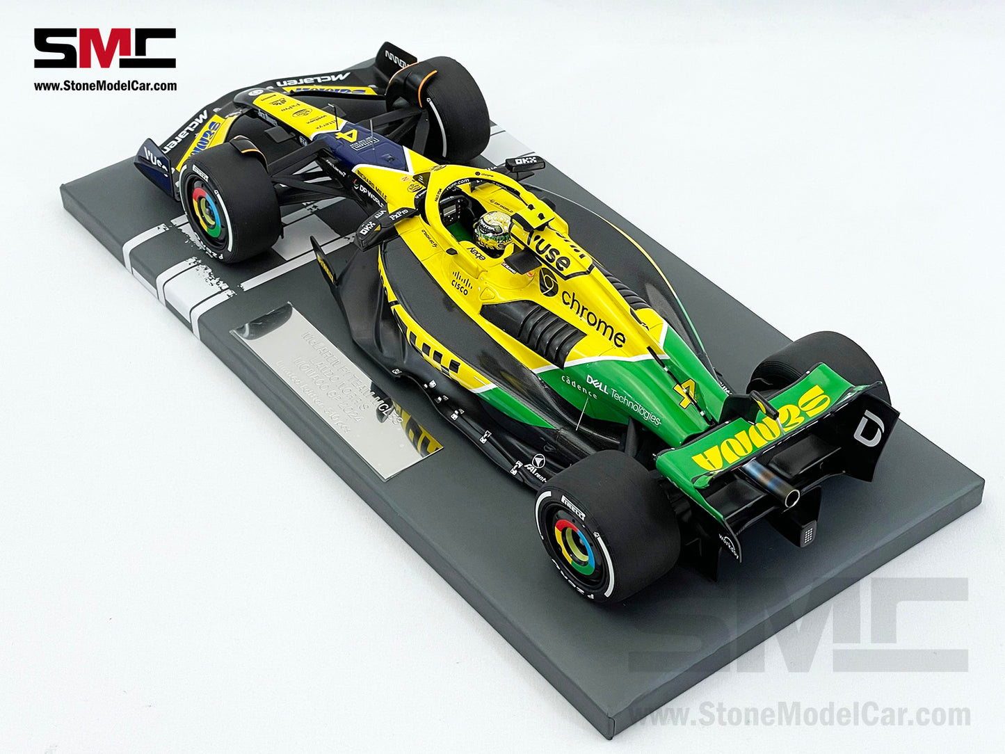 McLaren F1 MCL38 #4 Lando Norris 4th Monaco GP 2024 Special Livery 1:18 MINICHAMPS