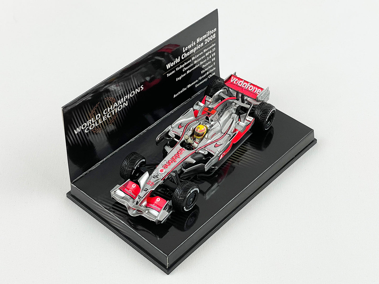McLaren F1 MP4-23 #22 Lewis Hamilton Brazil 2008 World Champion 1:43 MINICHAMPS
