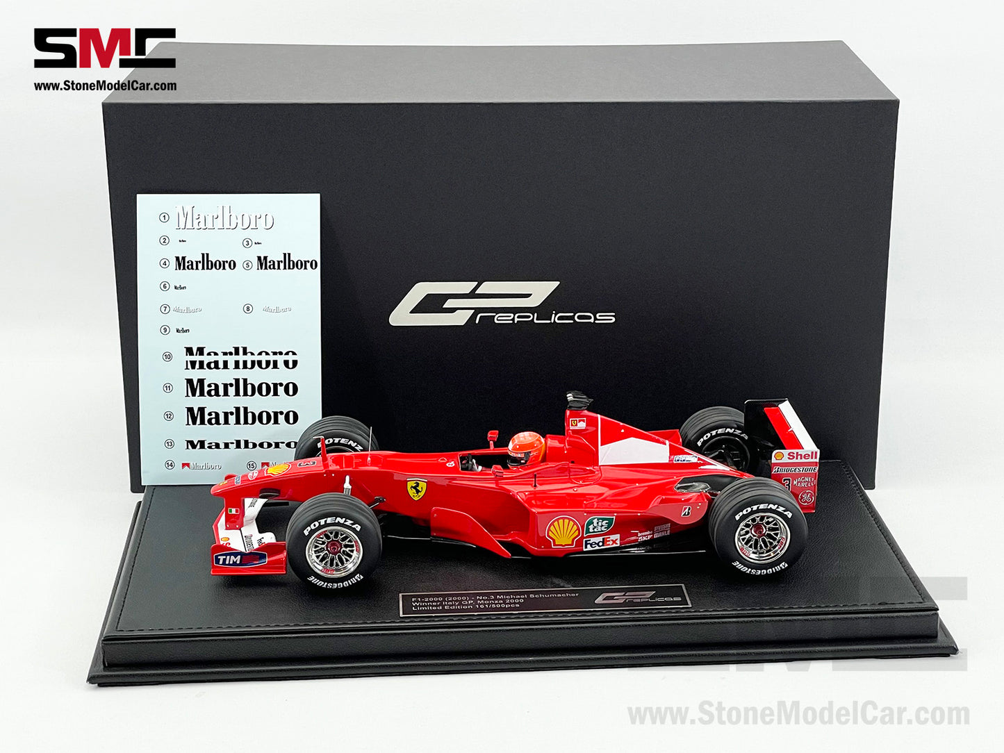 Ferrari F1 F1-2000 #3 Michael Schumacher Italy GP 2000 World Champion 1:18 GP REPLICAS with Driver + Decal