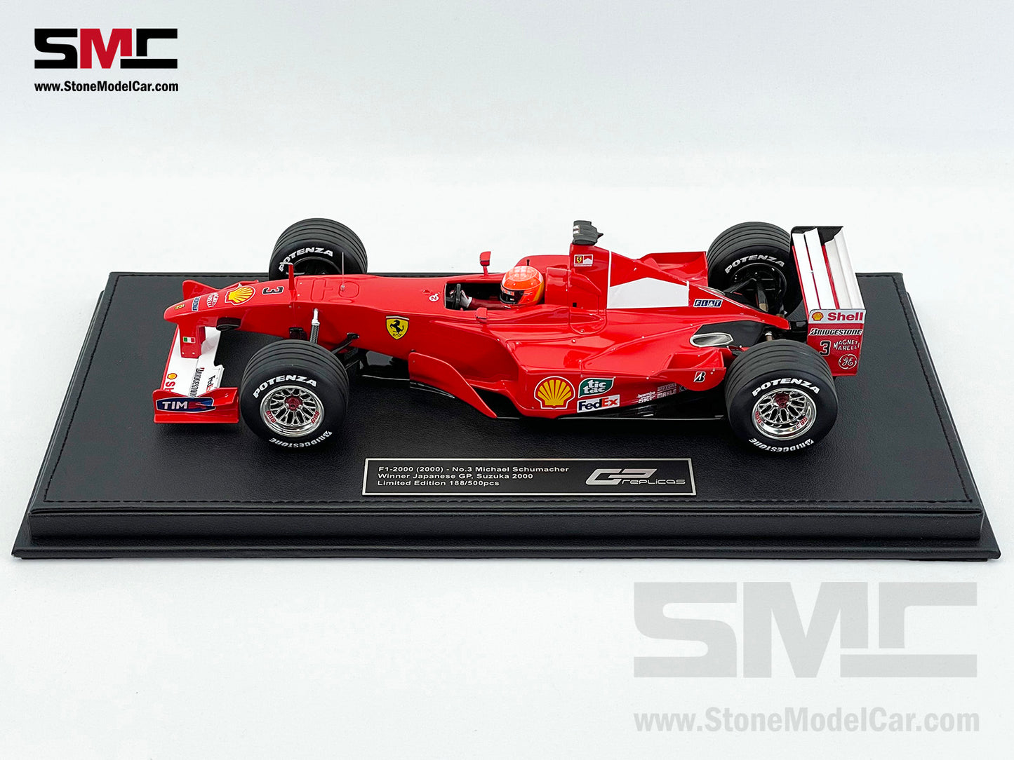 Ferrari F1 F1-2000 #3 Michael Schumacher Japan GP 2000 World Champion 1:18 GP REPLICAS with Driver + Decal