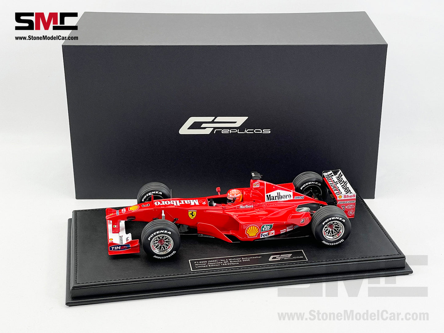 Ferrari F1 F1-2000 #3 Michael Schumacher Japan GP 2000 World Champion 1:18 GP REPLICAS with Driver & Decal