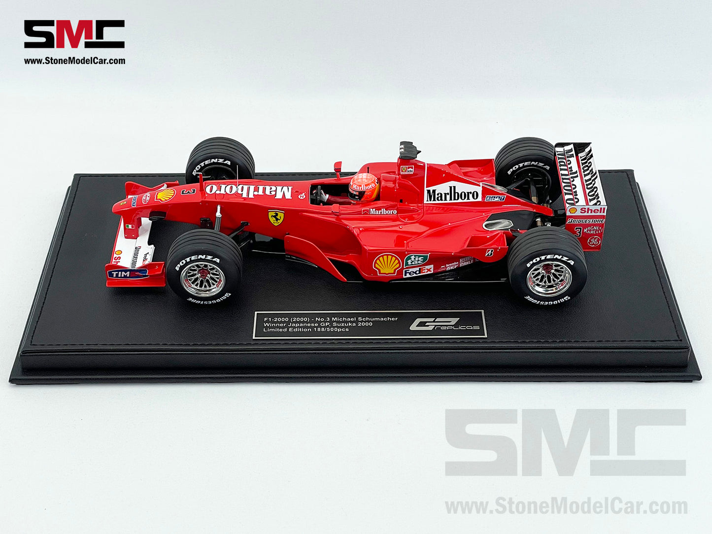 Ferrari F1 F1-2000 #3 Michael Schumacher Japan GP 2000 World Champion 1:18 GP REPLICAS with Driver & Decal